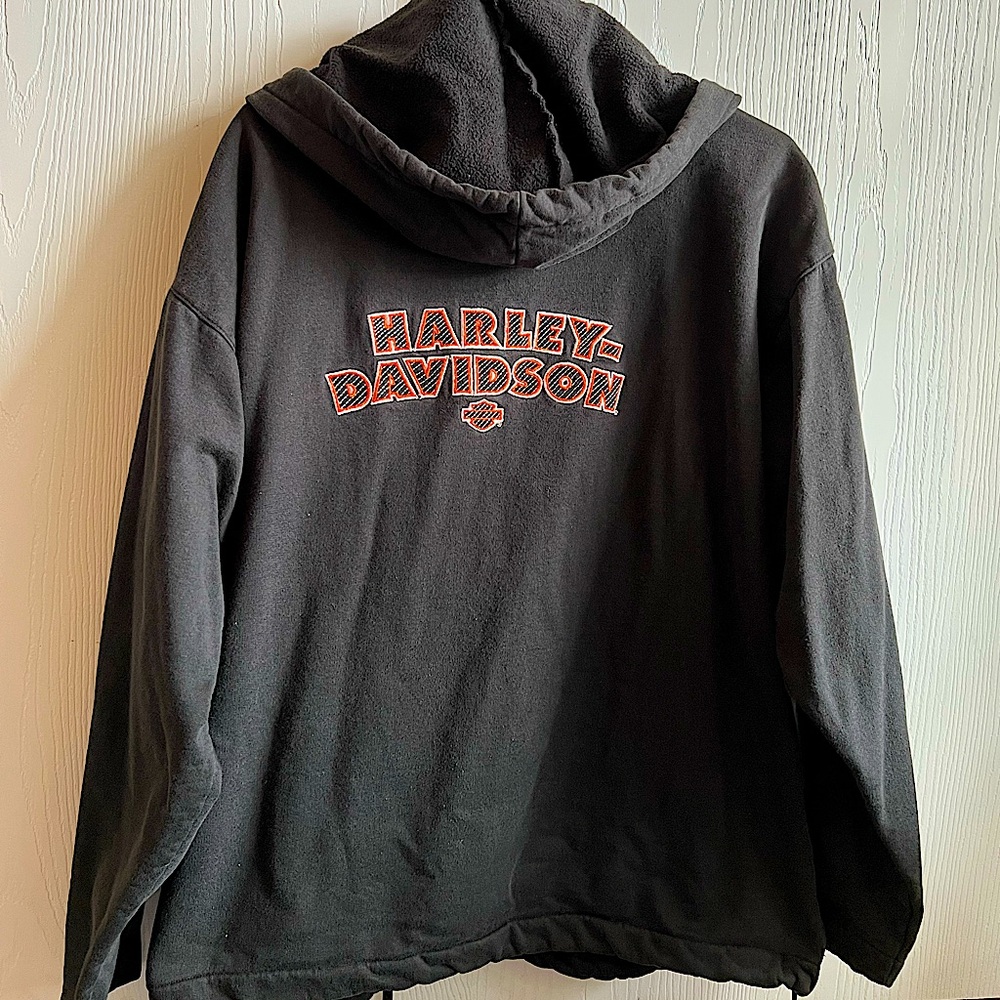 Vintage Harley-Davidson 1/4 Zip Hooded Pullover